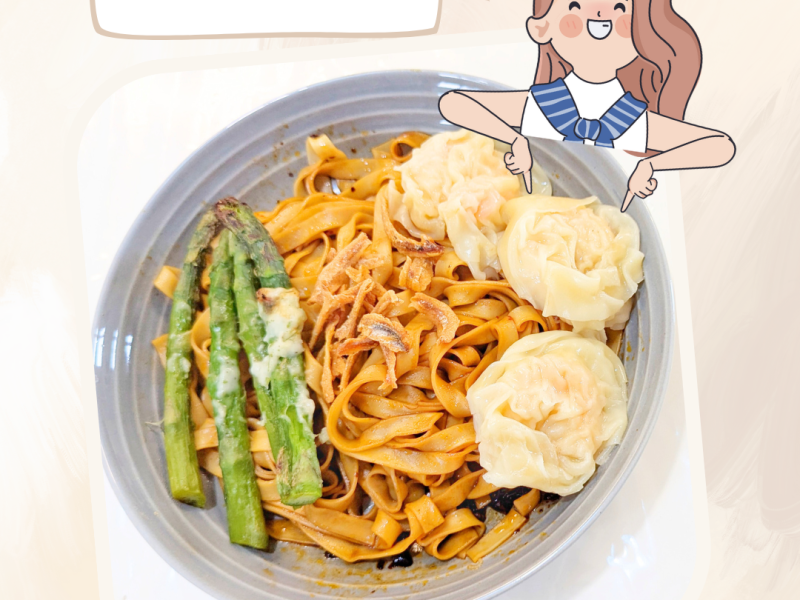 15 minutes busy mum’s lunch prep – Oriental Pan Mee